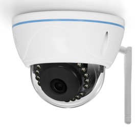 Alecto DVC136IP Outdoor Dome Surveillance Camera, IP Camera with WiFi and IP55, Supports 128G SD Card (without), White
