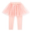BINIDUCKLING Toddler Girl Glitter Tutu Skirt with Leggings Pale Pink