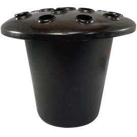 INERRA Grave Vase Inserts - Black with Plastic Lid (Pack of 2)