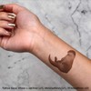 4 x 'Chubby Otter' Temporary Tattoos - Water Resistant, Skin-Safe,