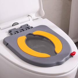Portable Potty Training Seatï Upgraded Non-Slip-Anti pinch buttocks, No need to disassemble and install every time, saving a lot of time for Toddlers & Kids, Suitable for multi shaped toilets (Gray)