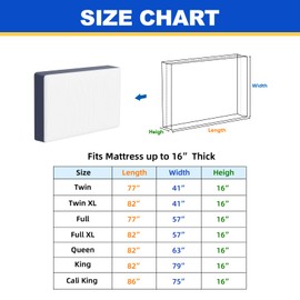 TICONN Mattress Bags for Moving, Heavy Duty King Mattress Cover Storage Bag with Full-Around Handle and Adjustable Buckles (Blue, King)