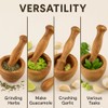 Rustic Olive Wood Pestle with Ergonomic Handle 14cm