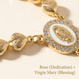 Car Interior Decors Rearview Mirror Cross Hanging Accessories, Evil Eye Rearview Beads Car Medal and Cross Hanging Accessories for Mirror Interior Decors for Women Men (Heart Gold)