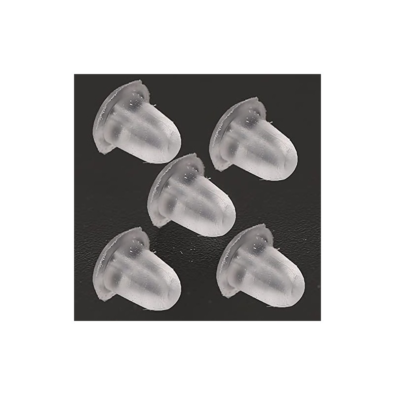 Respaldos de Silicona Transparente para Pendientes 500 Piezas
