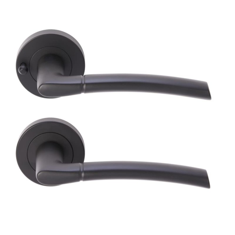 HANDLEZONE® Nemo Privacy Lever On Round Rose Door Handles, with