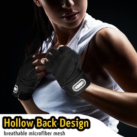 Gym Gloves Weight lifting Gloves for Men Women Workout Gloves with Wrist Support Padded Ful Palm Protection Breathable, for Weightlifting, Training, Fitness, Cycling, Hanging, Pull ups (L)