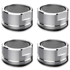 4 Pcs Water Saver Spout Filter Mesh Tap Head Faucet Aerator Replacement Parts Insert Nozzle Kitchen Bathroom Shower Sink Basi 24mm Tool Regulator Flow Silver