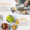 MISSYSSIM Ceramic Mixing Bowls with Lids Set of 4, Embossed