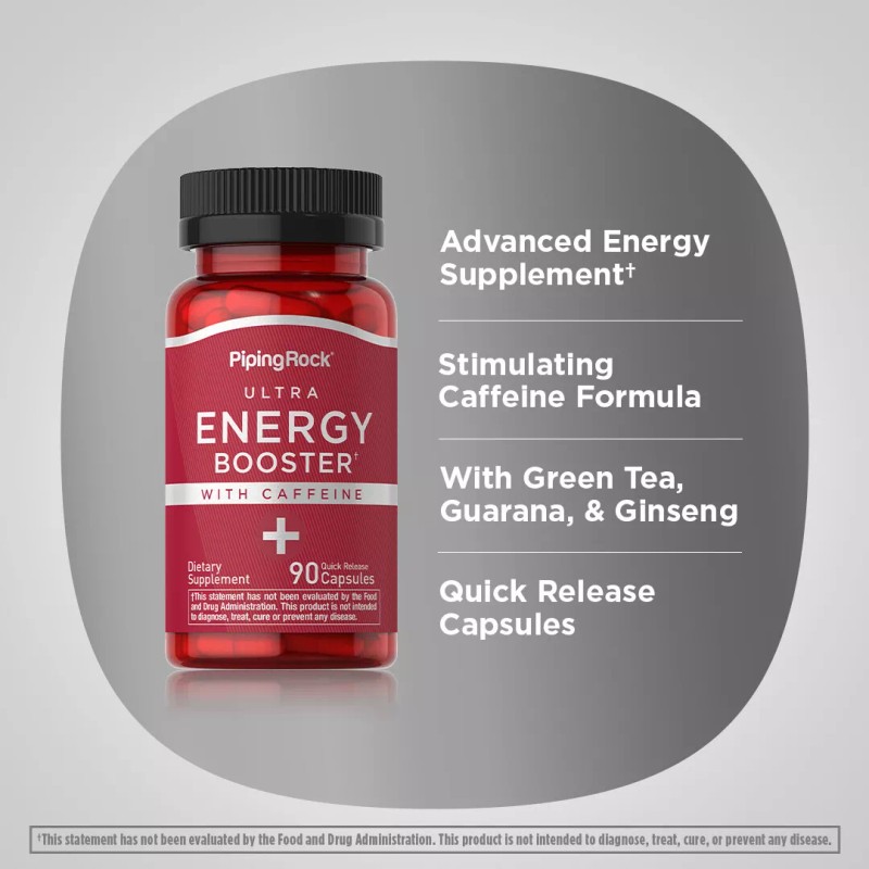 Piping Rock Ultra Energy Booster, 90 Quick Release Capsules