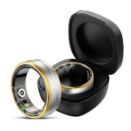 Smart Ring for Men Women Gold Fitness Ring Android iOS Fitness Tracker Heart Rate Blood Oxygen Sleep Monitor Activity Tracker for Sports Time, Distance, Calories (silver, #10-inner cir 62.8mm)