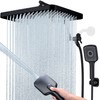 V-Frankness Shower Heads with Handheld Spray Combo, 13 Inches Rain