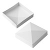 Qlvily 4 Pack 3.5 inch Vinyl Fence Post Caps, White
