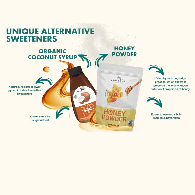 Just About Foods Honey Powder 6 oz, Pouch, Convenient Powder
