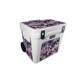 MightySkins Skin Compatible with Yeti Roadie 60 Wheeled Cooler - Flower Skull | Protective, Durable, and Unique Vinyl Decal wrap Cover | Easy to Apply, Remove, and Change Styles | Made in The USA
