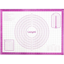 Extra große Silikon-Backmatte, antihaftbeschichtet, mit Messung 91 x 61 cm, rutschfeste Silikon-Teigknetmatte, Theken-Tischmatte, Platzset, Fondantglasur/Kuchen/Pizzamatten (lila)