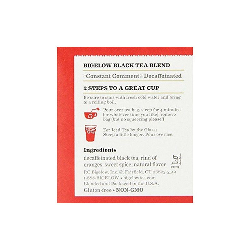 Bigelow Tea Constant Comment Decaf 20 Bags (Pack of 4)