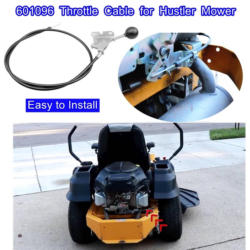 LDCRE 601096 Throttle Cable for Hustler Mower,Compatible with Hustler Raptor