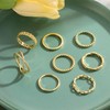 ZELORES 8Pcs 14K Gold Plated Rings for Women Stackable Thin