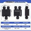 Kittmip 2 Pcs Waterproof Junction Box Ip68 Outdoor 3 Way