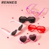 qinqilanqi-S Transparent Heart Shaped Glasses for Men and Women Large