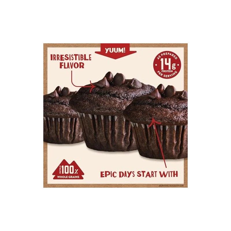 Kodiak Cakes Protein Muffin Mix Double Dark Chocolate Pack of