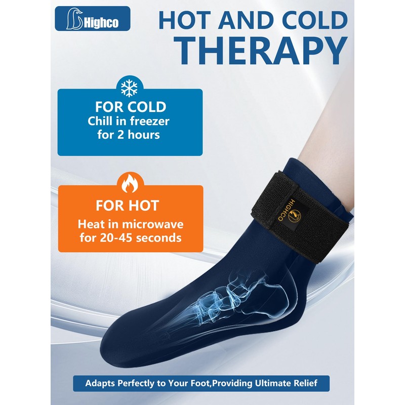 highco Ankle Ice Pack Wrap for Swelling and Injuries Recovery,Cooling