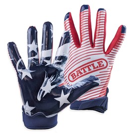 Battle Sports USA Doom 1.0 Wide Receiver Football Gloves - Ultra Grip Gloves - Youth X-Large