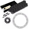 Caltric Black Drive Chain And Sprockets Kit for Yamaha Warrior