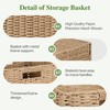 Patvingot 11x11 Inch Wicker and Paper Rope Storage Baskets (4-Pack)