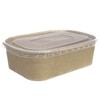 Niche Plus Disposable Containers with Lid, Unbleached, Bento Containers, 22.9