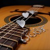 4 Pcs Silver Guitar Finger Picks Metal Butterfly Shape Plectrum