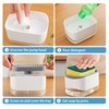 RUFCRIL Soap Pump Dispenser and Sponge Holder, 12 Ounces /