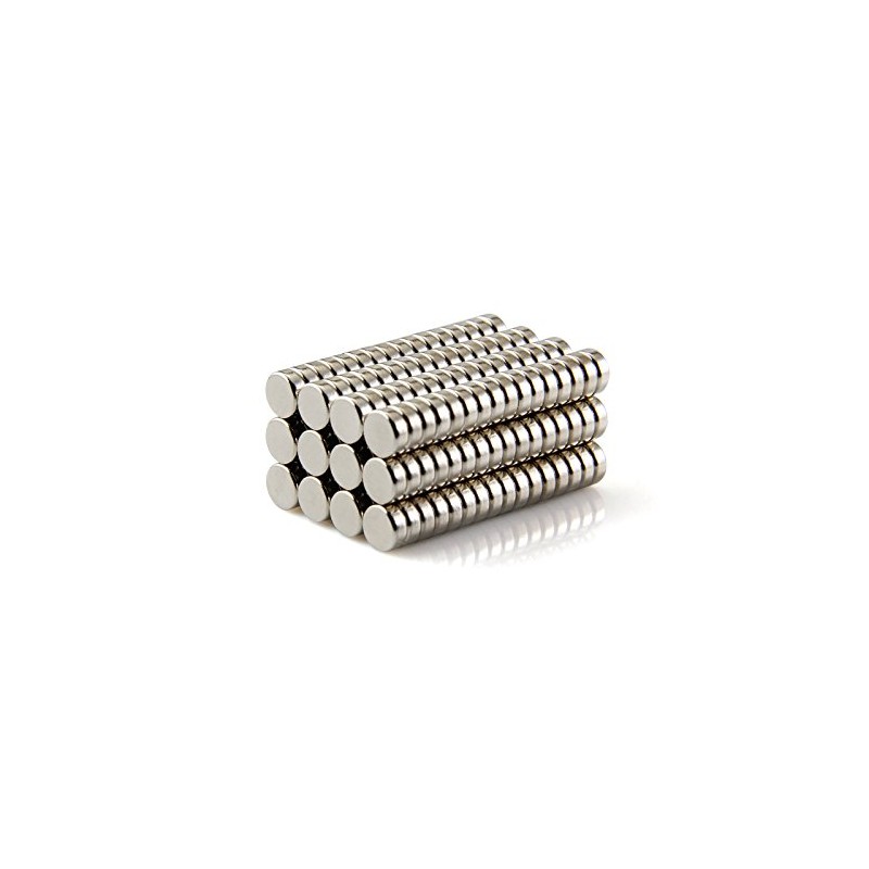 Magnetastico® | 100 pieces 6x2 mm disc neodymium magnets N52