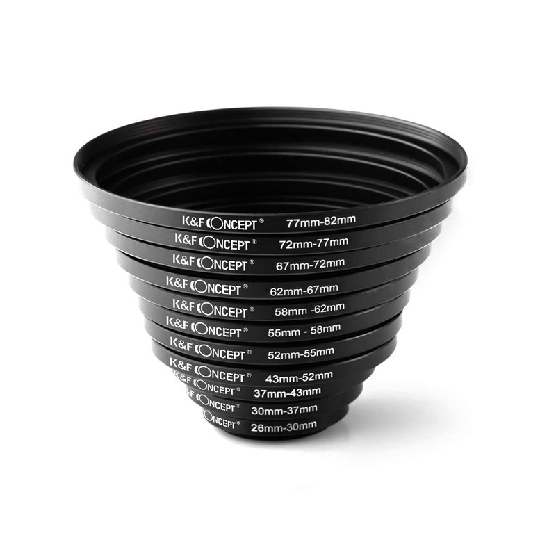 K&F Concept Step Up Rings Set of 11 26-30mm +