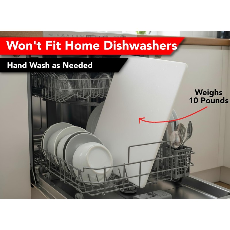 Commercial Grade White Cutting Board - 24 x 18 x