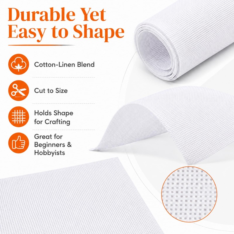 2pack Needlepoint Canvas 13 Mesh, 17 x 20 in, Blank