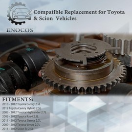 Enocos 917-258 917-259 VVT Timing Camshaft Gear Sprocket Compatible with 2009-2012 Toyota Camry RAV4 Scion tC 2.5 L, Highlander Sienna Venza 2.7L, Replace# 13050-0V011 13050-36010