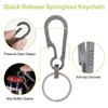 UFURMATE Titanium Keychain with Detachable Keyring 1 Pack Multifunctional Carabiner