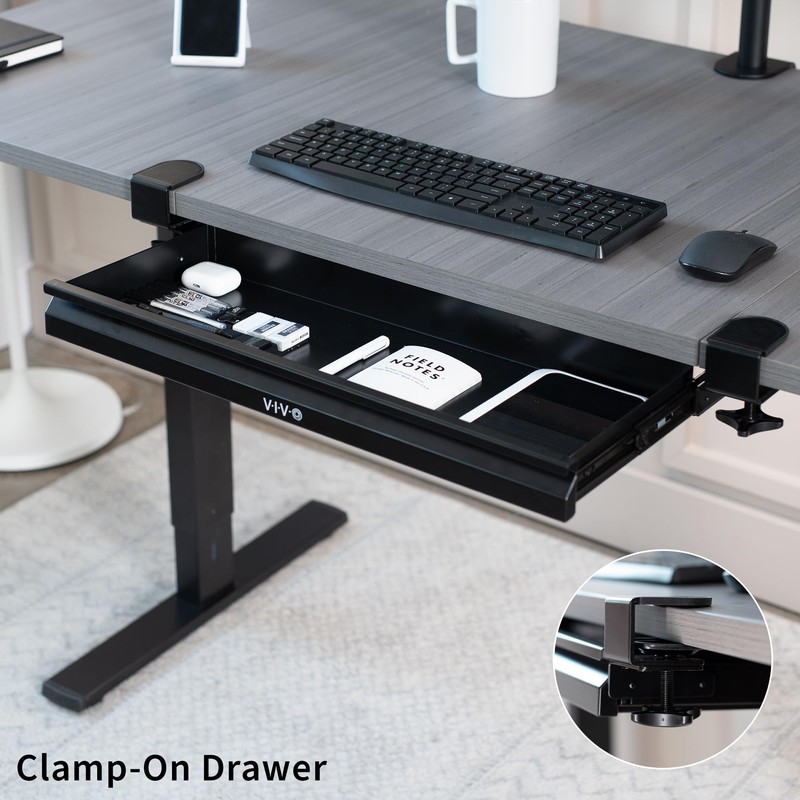 VIVO 22 inch Clamp-on Sliding Pull-out Under Table Drawer for