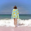 WIBUE Cute Yellow Rubber Duck Beach Towel with Bubbles, Light
