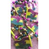 Comedy Tragedy Mard Gras Flag Necklace
