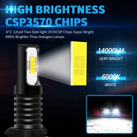 Biromanle Compatible with Kubota rtv 1140 1100 900 500 400 Bulbs,BX1850D BX1860 BX2350D BX1880 BX23s BX2380 BX2680 Light Bulbs,886/894 fog lamp bulbs, Bright 11000LM 6000K White Light,2-Pack