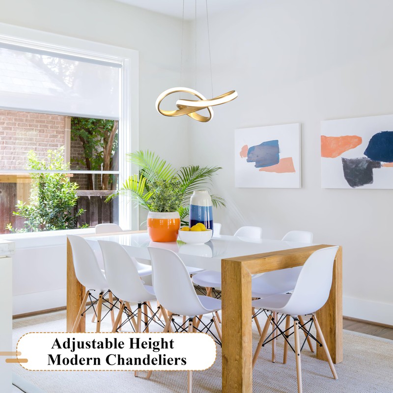 Mccokaige Modern LED Chandelier Contemporary Pendant Lighting Ring Light Fixture