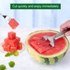 BOXOB Watermelon Fork Cutter Slicer, Stainless Steel Watermelon Cutting Tool