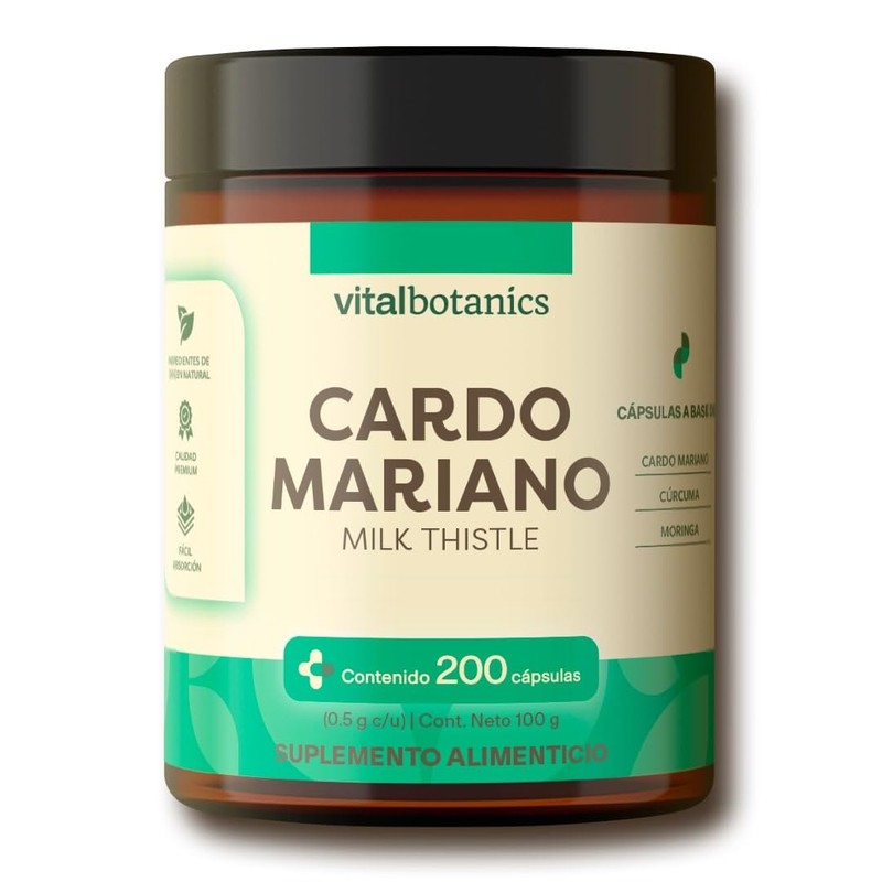 Cardo Mariano, Cúrcuma y Moringa Multivitamínico Natural VITAL BOTANICS