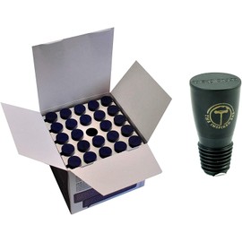 Repour Wine Saver - Wine Preserver and Stopper - Removes Harmful Oxygen from your Wine Simply and Effectively - Indigo Black (72 Pack)