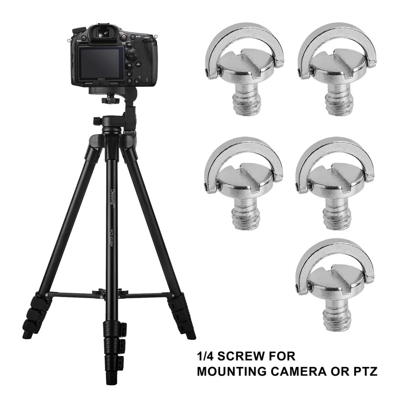 Yenvory 1/4 Inch Camera Mounting Screws, 5 Pieces, Quick Release