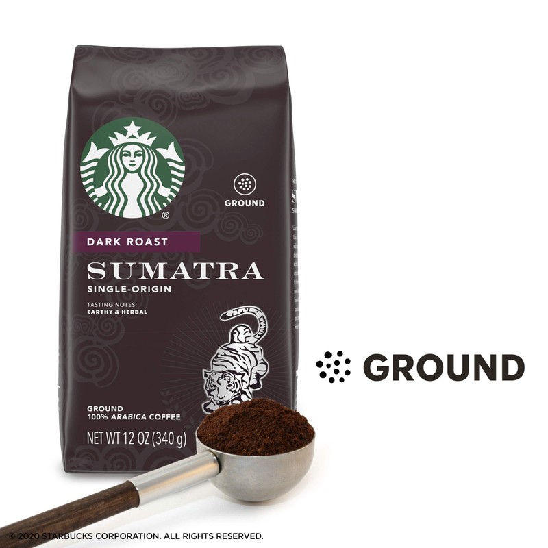 Starbucks Dark Roast Ground Coffee — Sumatra — 100% Arabica