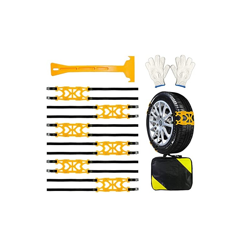 VViViD Snow Chains 10 pcs Winterizing Road Kit, with Gloves,